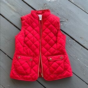 St John’s Bay Red Quilted Vest with Pockets NWOT